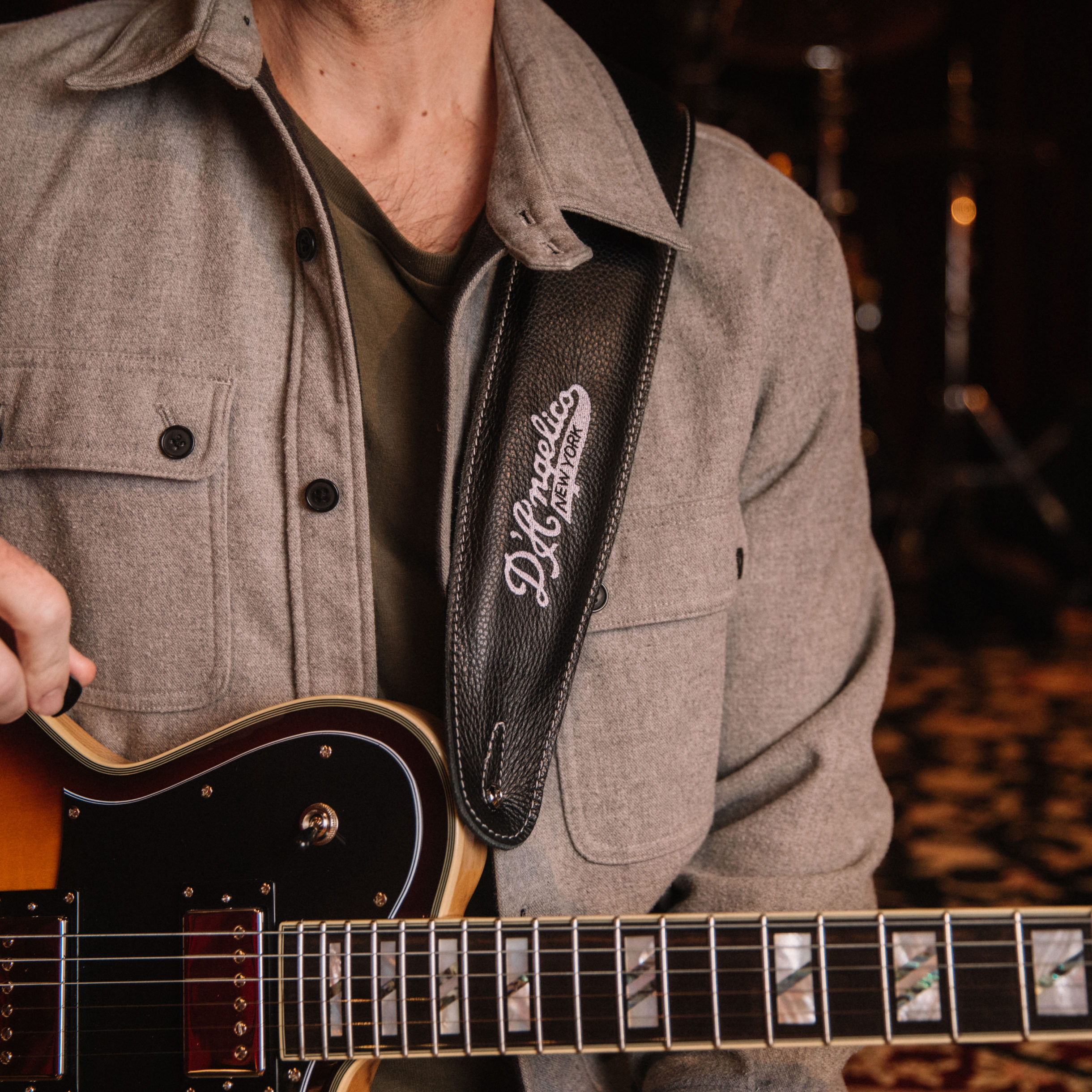 Premium Leather Guitar Strap, Brown – Heritage Guitars